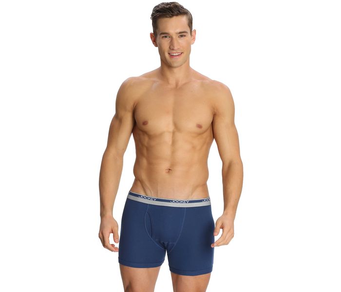 Jockey 8009-0210 Mordern Classic Boxer Brief, Mid Blue/L - 2 Pieces Pack - Zoom Image