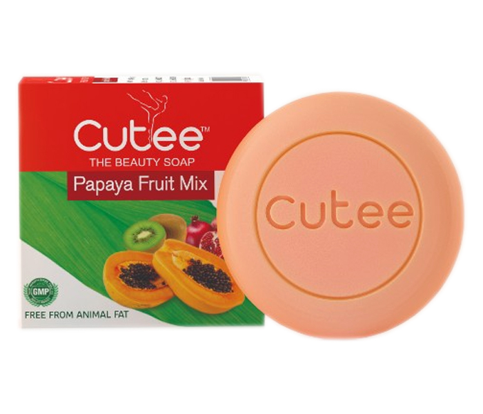 Cutee The Beauty Non Animal Fat Beauty Soap Papaya Fruit Mix - Zoom Image