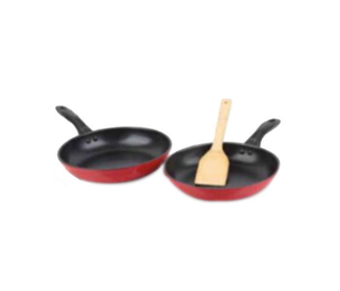 Homeway HW-2608 3 Pieces Non Stick Cooking Set - Red - Zoom Image