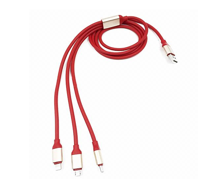 Zooni 3in1 Charging Cable Micro USB2.0 ,Type C Male To USB, Lightning To USB - Zoom Image 3