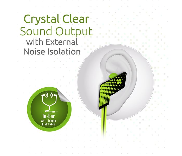 Promate Swank Ergonomic Comfort Fit Stereo Headset with Noise Isolation, Green - Zoom Image 1