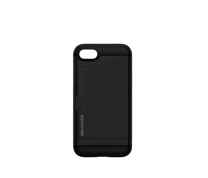 Promate VaultCase-i7 Shockproof Protective iPhone 7 Case with Secure Card Slot, Black - Zoom Image 6