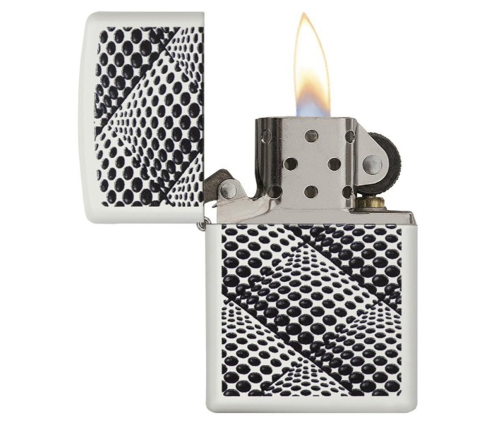 Zippo 29416 250 Dots and Boxes Lighter White - Zoom Image 1