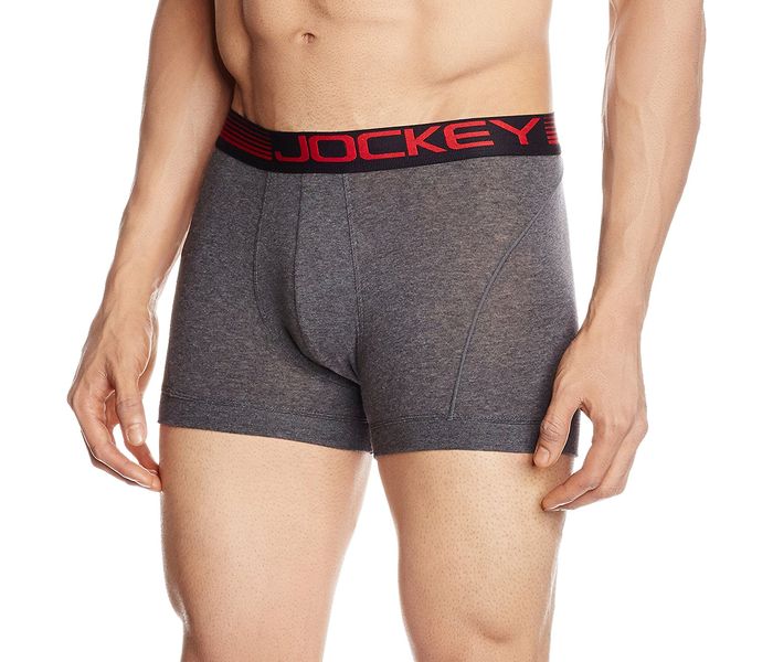 Jockey US20-0110 Zone Stretch Boxer Brief, Charcoal Melange/L - Zoom Image