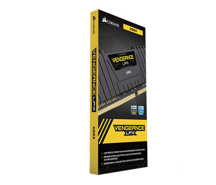 Corsair CMK8GX4M1A2400C16 Vengeance LPX 8GB DDR4 DRAM 2400MHz C16 Memory Kit - Black - Zoom Image 4