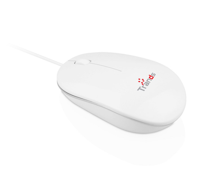 Trands TR-MU4127 Wired USB Optical Mouse - White - Zoom Image 1