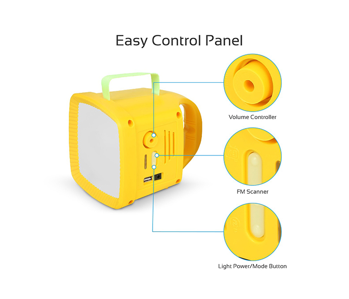 Promate SolarTorch-1 3-in-1 Outdoor Solar LED Camping Kit - Yellow - Zoom Image 8