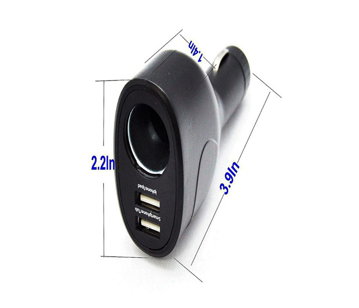 Trands TR-PC2647 3.1A Dual USB Ports Car Charger - Black - Zoom Image 4