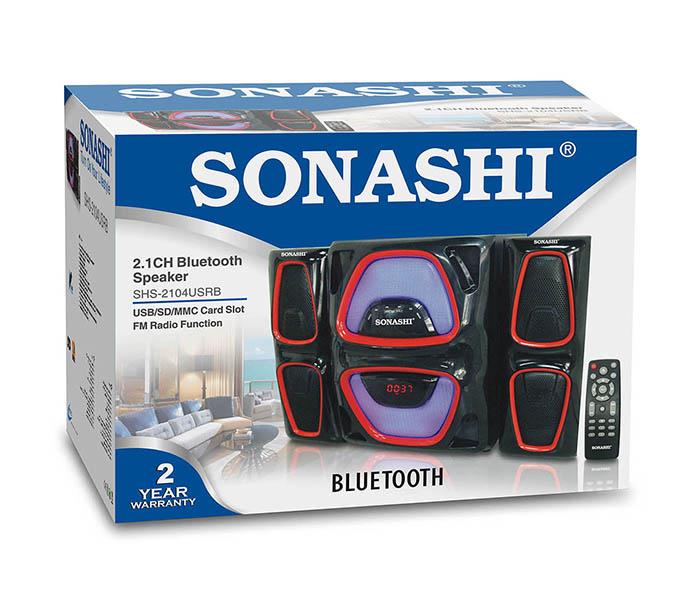 Sonashi SHS-2104USRB 2.1 Channel Bluetooth Speaker with USB, SD Card Slot & FM Radio Function - Zoom Image 5