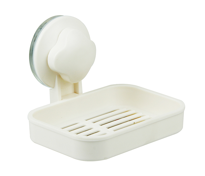 Taqdeer kin-7081 Bathroom Wall Mounted Soap Dish with Strong Sucker - White - Zoom Image 2