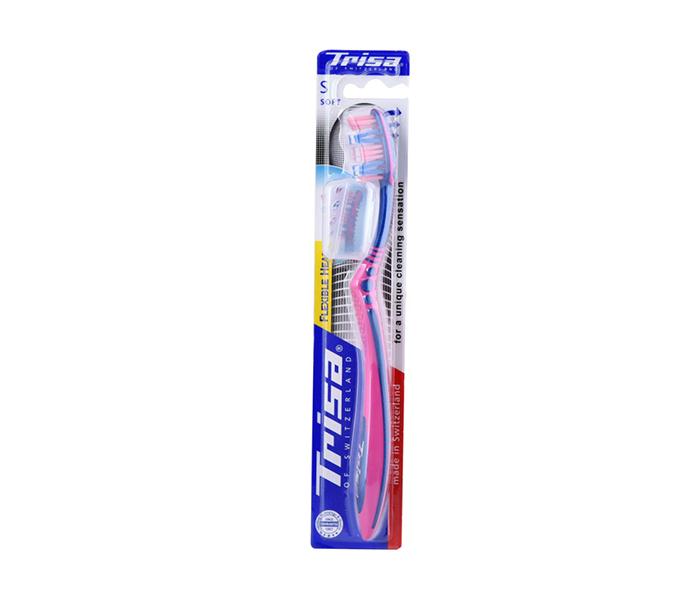 Trisa Flexible Head Soft Toothbrush with Travel Cap - Zoom Image