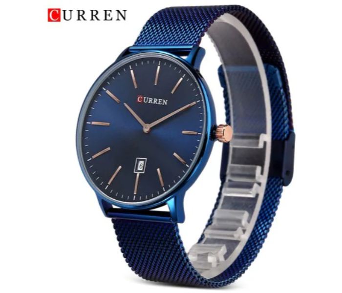 Curren 8302 Stainless Steel Analog Quartz Watch For Men Blue - Zoom Image 4