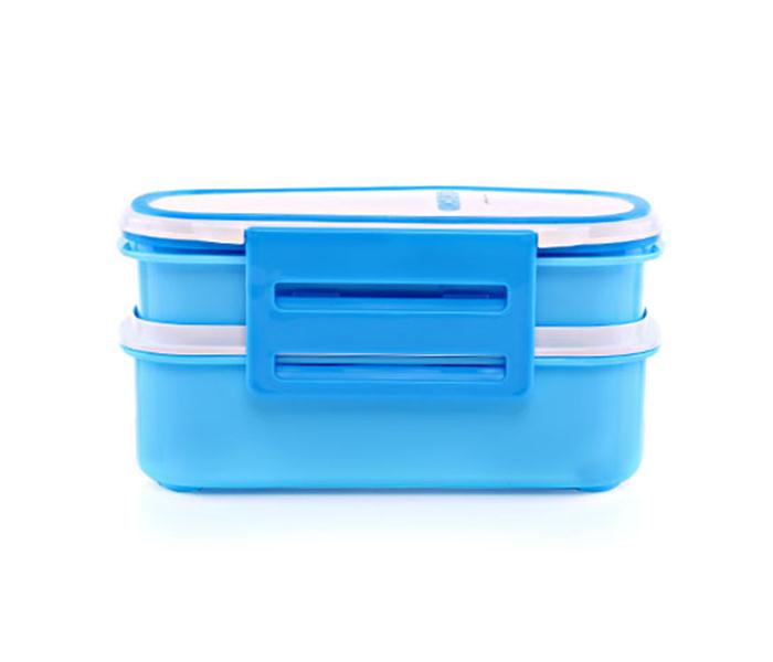 Royalford RF4399 2 Layer Air Tight Lunch Box - Blue - Zoom Image 1