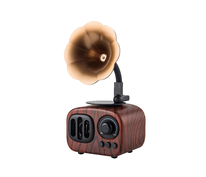 AS90 Portable Small Bluetooth Speaker Wireless Hifi Stereo Wood Audio - Zoom Image 1