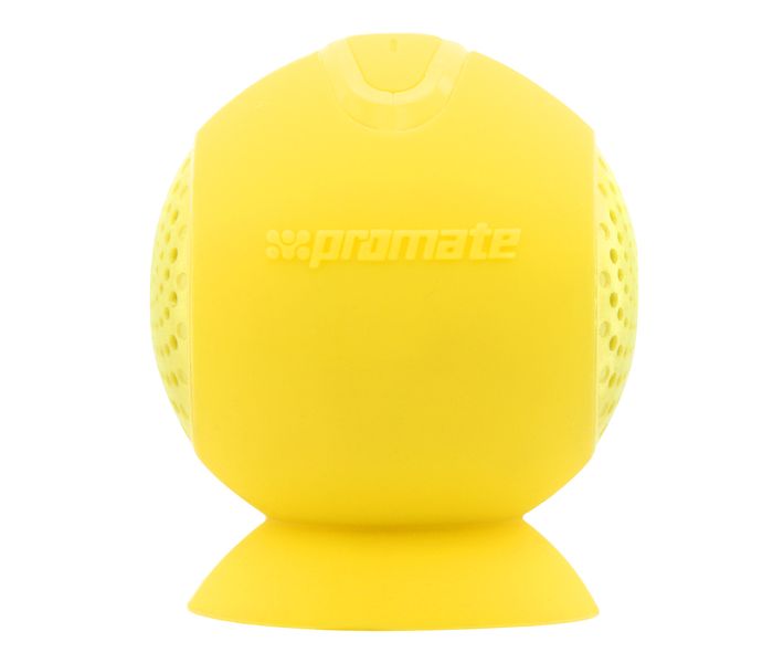 Promate Globo-2 Built-In Mic Portable Wireless Speaker with Suction Cup - Yellow - Zoom Image 1