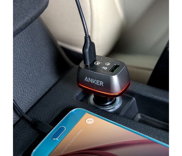 Anker A2224 PowerDrive Plus 2 Ports Car Charger Black - Zoom Image 1