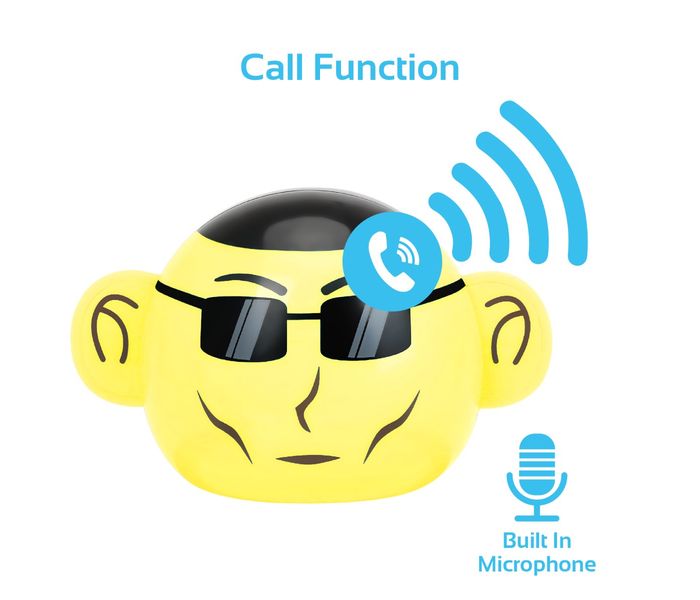 Promate Ape Mini High Definition Wireless Monkey Speaker With Smartphone Stand - Yellow - Zoom Image 3