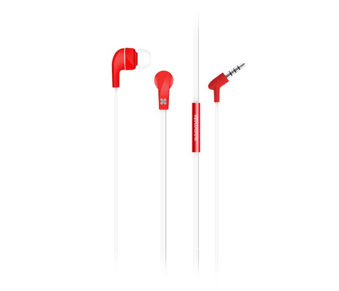 Promate Aurus Ergonomic Comfort Fit Universal Hands Free Stereo Earphone with Built-in Microphone, Red - Zoom Image 6