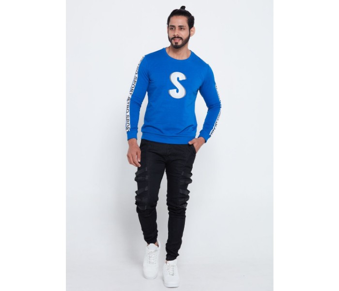 Petro OU10056 Printed Crew Neck Out wear T- Shirt M-Blue - Zoom Image 3