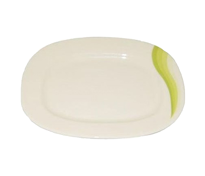 Royalford RF8088 12-inch Melamine Super Rays Oval Plate - Mint Green - Zoom Image