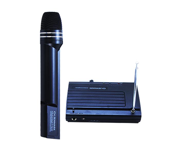 Olsenmark OMMP1240 Wireless Microphone with Reciever System - Black - Zoom Image 1