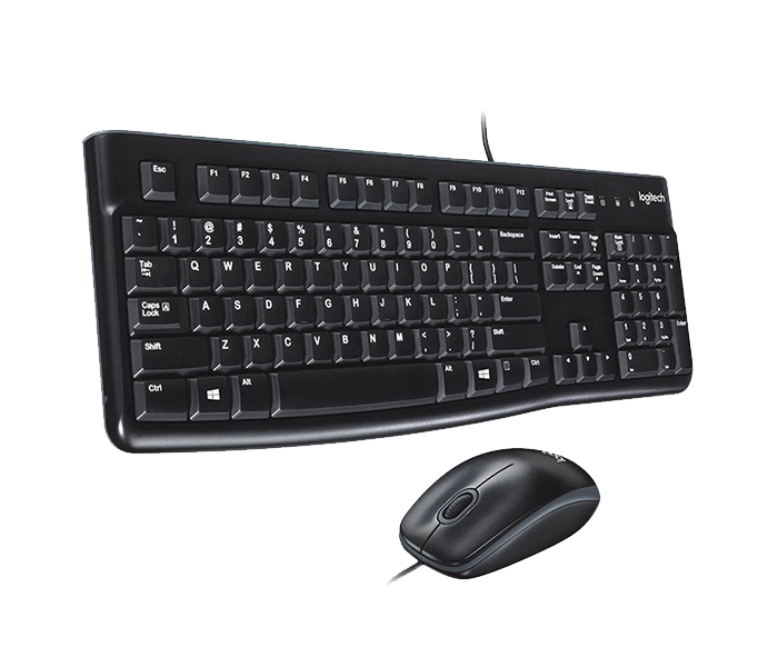 Logitech 920-002546 MK120 Wired Keyboard & Mouse Combo - Arabic, Black - Zoom Image 1