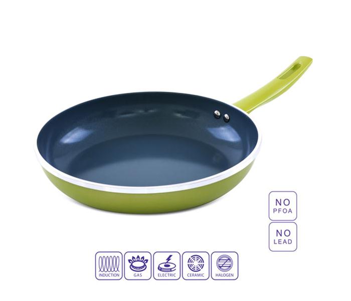 Royalford RF7366 26 cm Non-Stick Ceramic Fry Pan - Green - Zoom Image