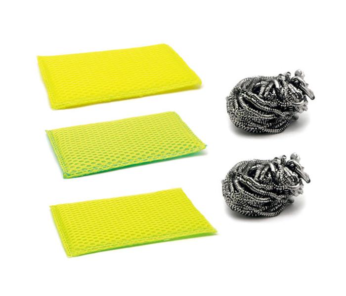 Royalford RF7573 3 Pieces Sponge & 2 Pieces Scourers Set - Zoom Image