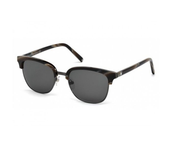 Mont Blanc MB 515S 50A Wayfarer Brown Frame & Smoke Mirrored Sunglasses for Men - Zoom Image 2