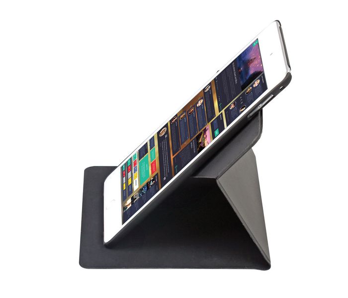 Promate Spino-Mini4 Premium 360 deg Rotatable Folio Case with Stand Function for iPad mini 4 - Black - Zoom Image 4