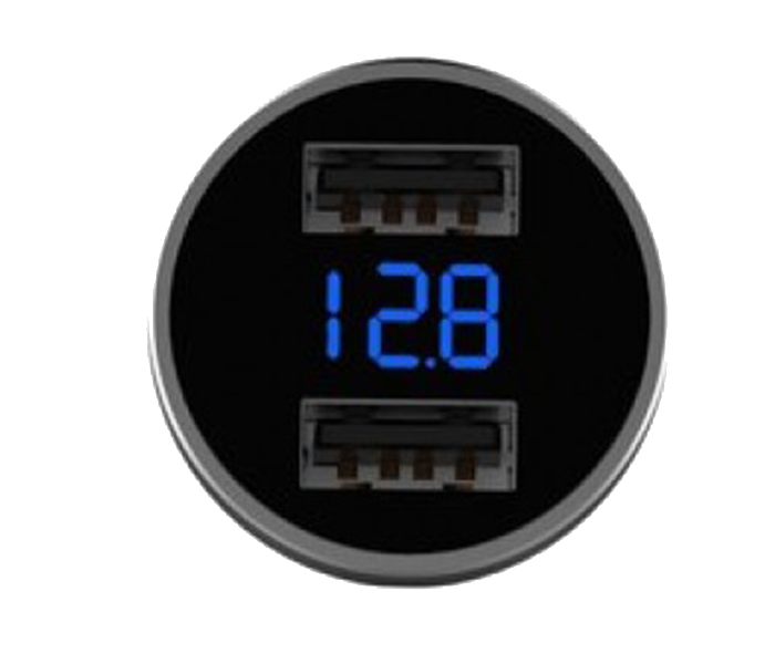 Mcdodo CC-3871 5V 3.4A LED Digital Display Dual USB Car Charger - Black - Zoom Image 1