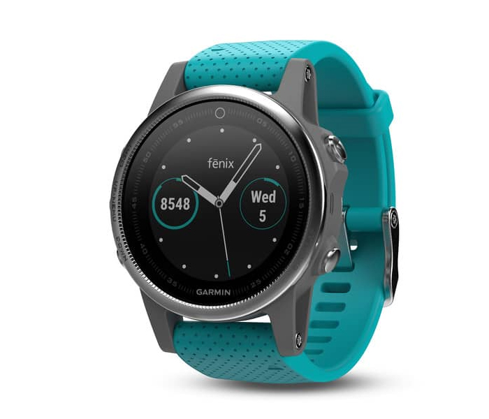 Garmin Fenix5S Multisport Smart Watch With Silicone Band - Turquoise - Zoom Image 4