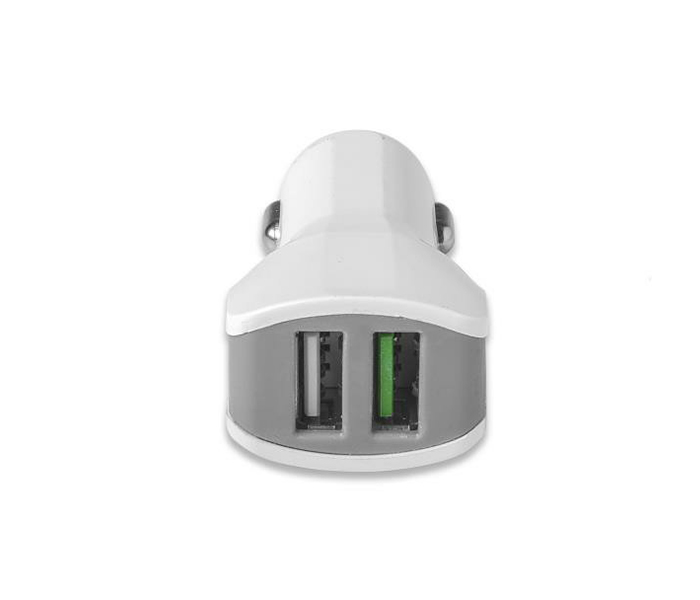 Celly CC2USBTURBOWH 3.4A Dual USB Turbo Car Charger - 1 Meter, White - Zoom Image 3