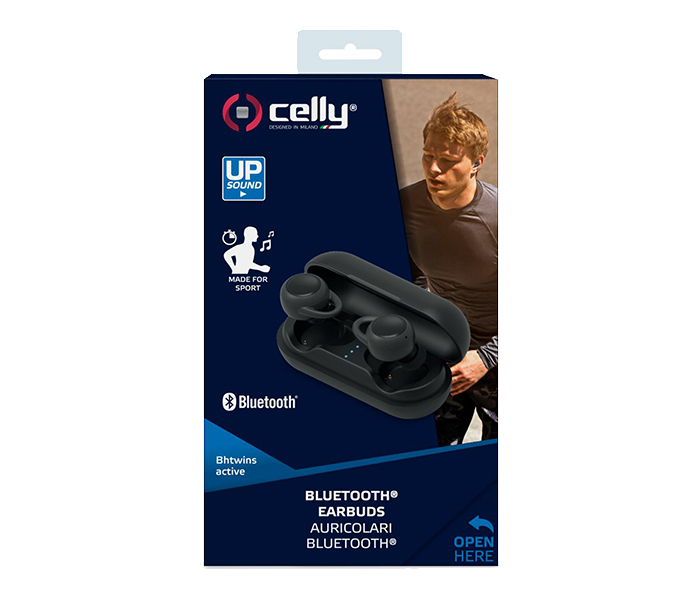 Celly BHTWINSACTBK True Wireless Earbuds Active - Black - Zoom Image 3