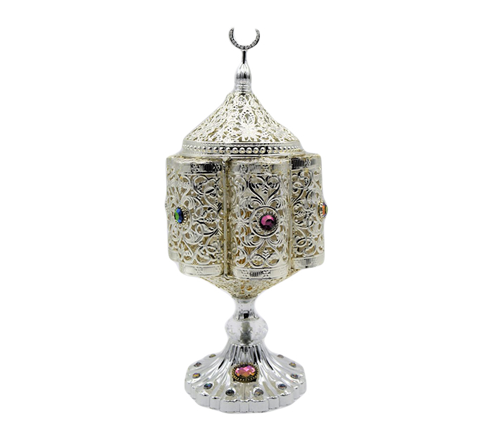 Home Concept Ar-054-2 Incense Burner For Bakhoor - Silver - Zoom Image