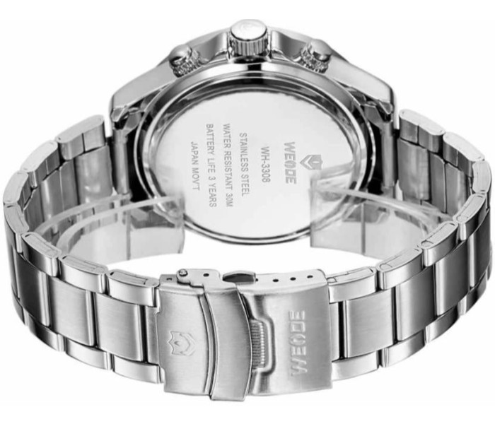 Weide WH 3308MB Mens Analog and Complete Calendar Watch Silver - Zoom Image 3