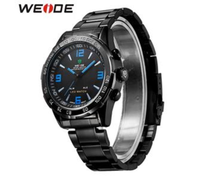 Weide WH 1009MB Mens Analog Watch Black and Blue - Zoom Image 1