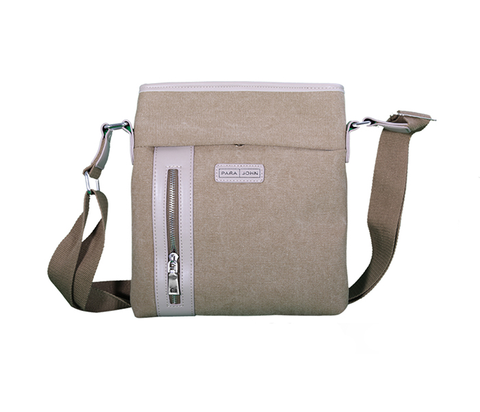 Para John PJSHB9328 Army Bay Canvas Shoulder Bags, Khaki - Zoom Image