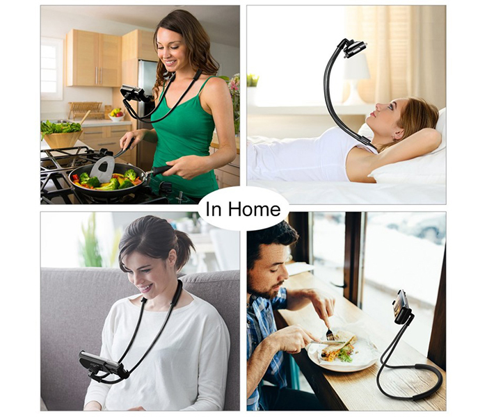 Trands TR-HO2246 Handfree Universal Neck Phone Holder - Black - Zoom Image 2