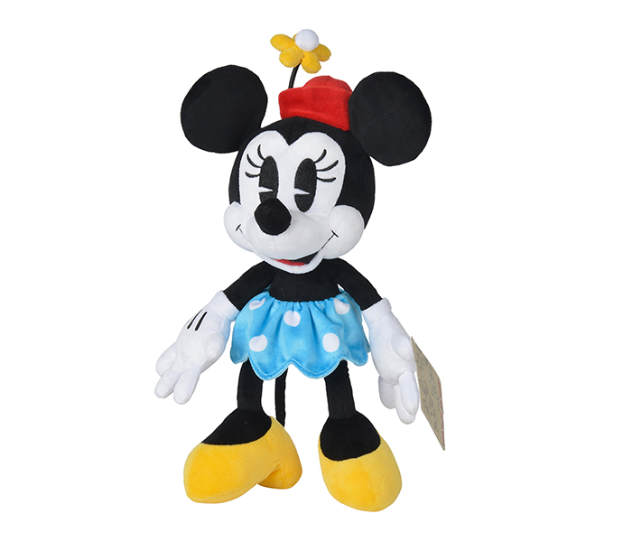 Disney Plush PDP1700930 10-inch Mickey 90th Retro Minnie Bright Blue Skirt Soft Toy - Zoom Image