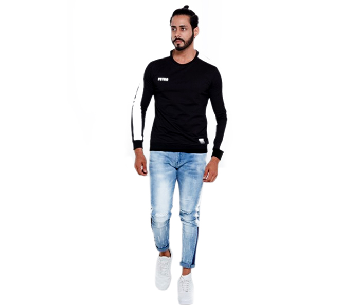 Petro OU10042 Striped Long Sleeve T- Shirt 2XL-Black - Zoom Image 3