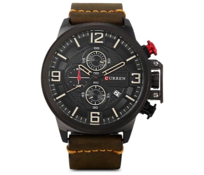 Curren 8278 Analog Quartz Watch For Men Green and Black - Zoom Image 2