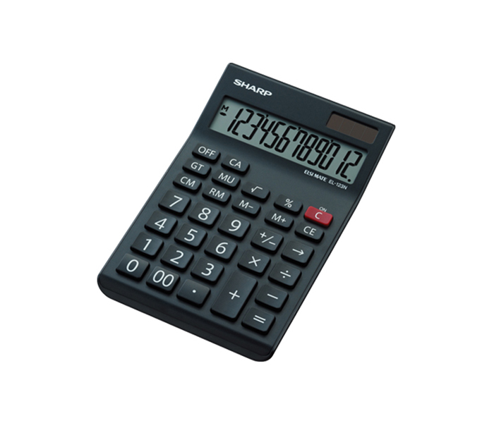 Sharp EL-123N-BK 12 Digits Display Calculator - Black - Zoom Image