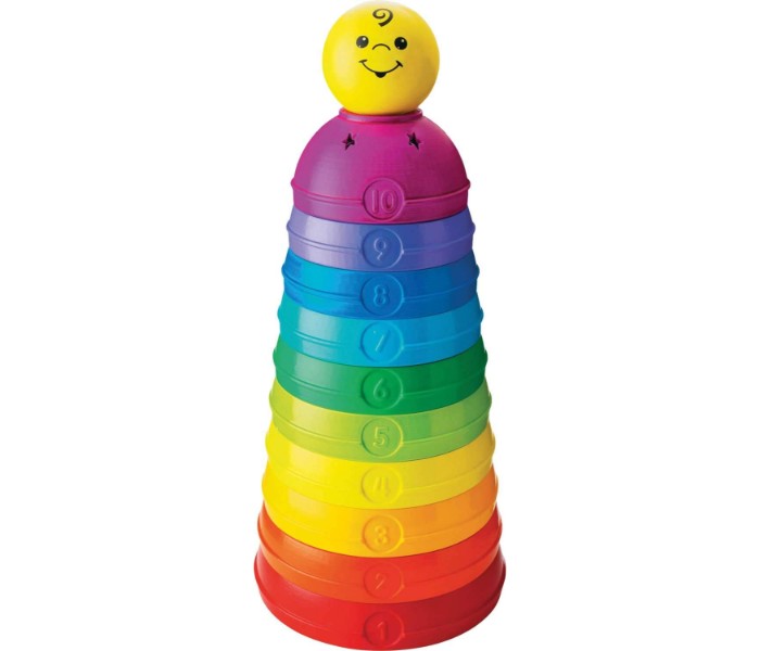 Fisher Price W4472 Brilliant Basics Stack and Roll Cups Assorted - Zoom Image 1