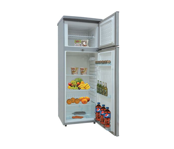 Nikai NRF200DN3M Double Door Defrost Refrigerator 200 Liter Silver - Zoom Image 1