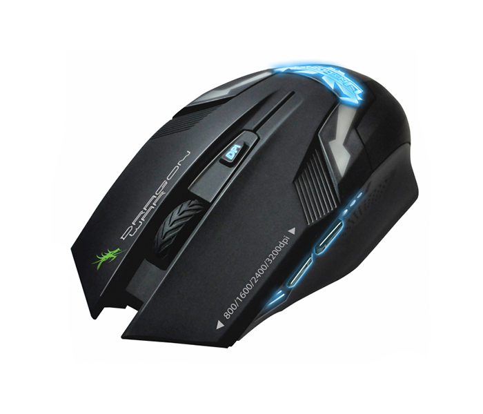 Dragon War G8 Unicorn LED Silent 3200 DPI Gaming Mouse with Mouse Pad - Black - Zoom Image 1