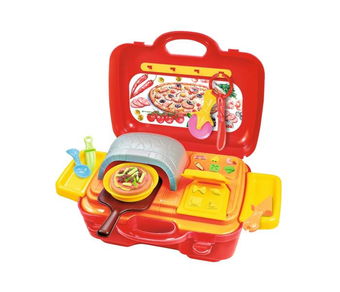 Simba 6324179 Art & Fun Dough Set Pizza Oven in Case - 15 Pieces - Zoom Image 1