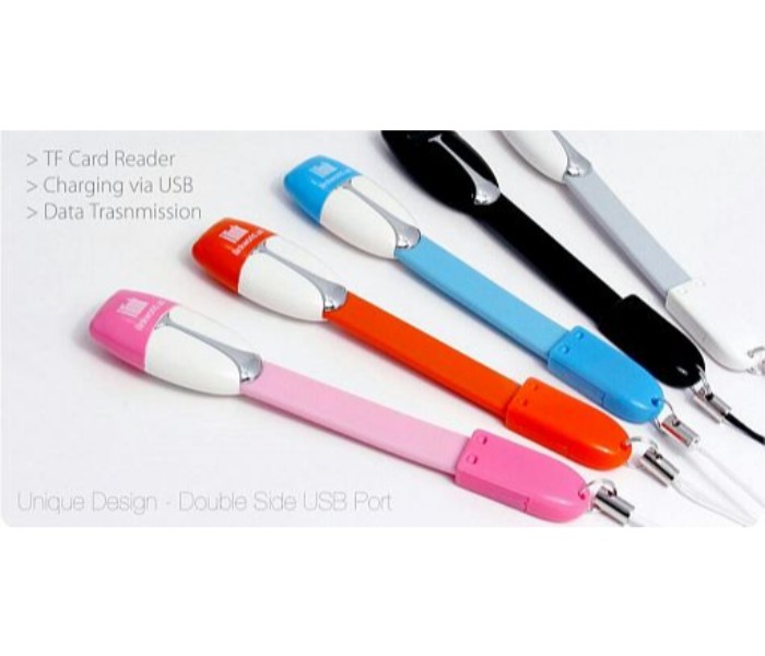 Mini Digital Strap 3 in 1 Memory Card Reader, USB Charger and Data Sync CUD898 Multicolor - Zoom Image 3