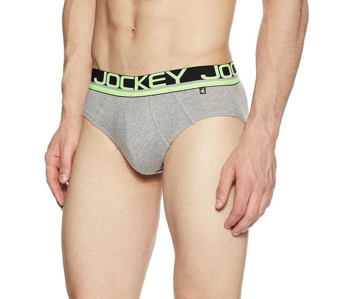 Jockey FP01-0105 Pop Colour Bold Brief, Grey Melange/XL - Zoom Image