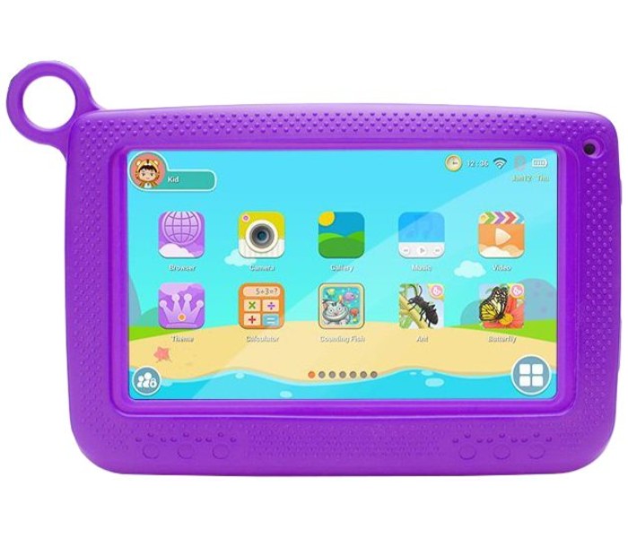 Wintouch K-72 Kids Tablet 7 inch, Android 4.2, 8GB, 512MB DDR3, WiFi, Quad Core, Dual Camera, Purple - Zoom Image 2